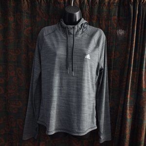 Adidas Gray long Sleeve Performance Hoodie Sweater, Size L